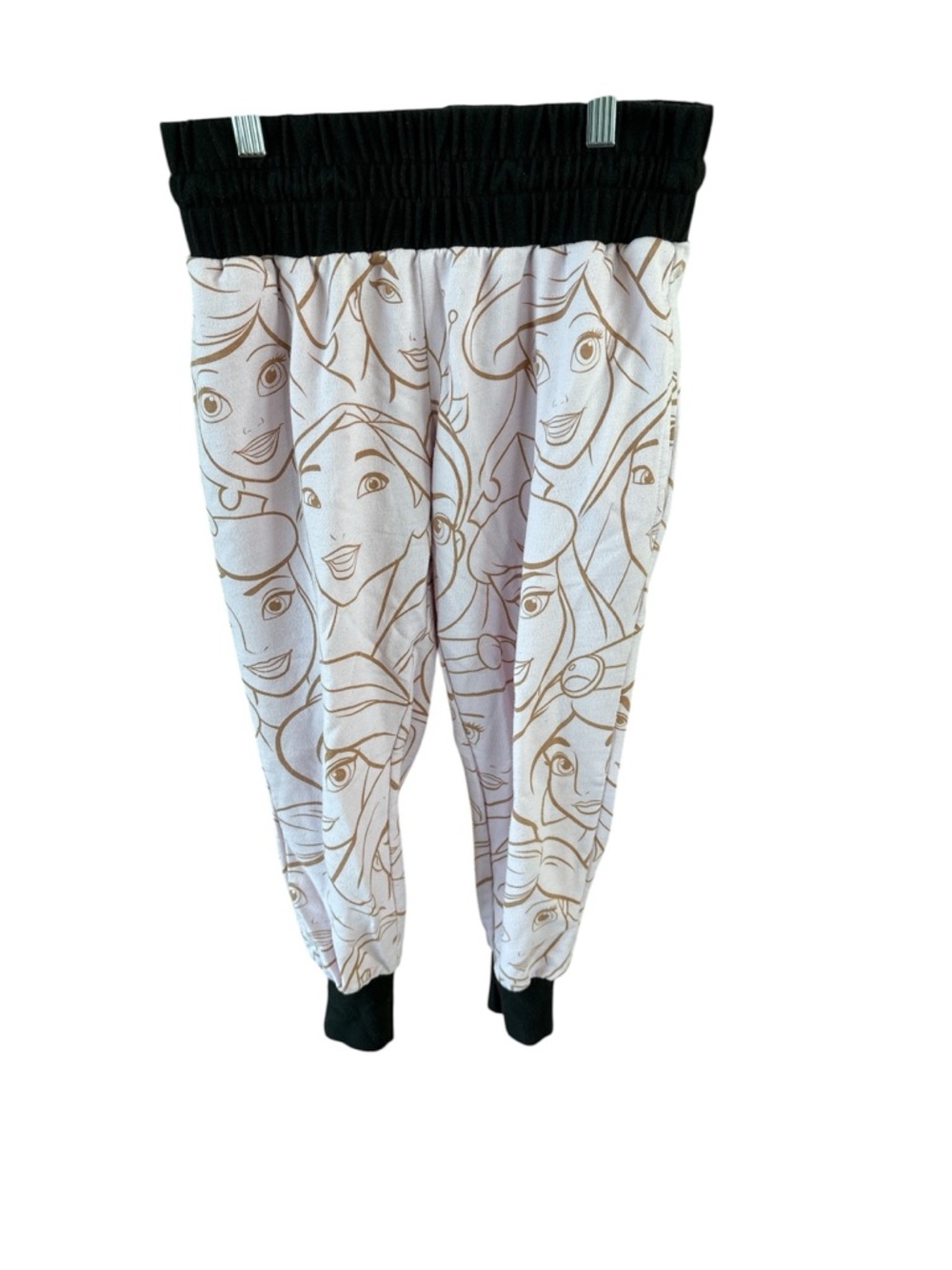 Disney Princess Pink and Black Branded Waistband Pajamas